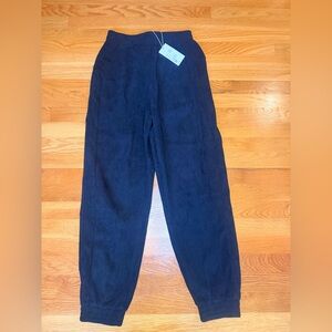 Halara Black Corduroy Joggers High Waisted Lounge Pants NWT Small Cozy